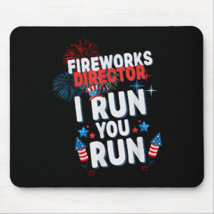 Mousepad Diretor de Fogos de Artifício Eu Corro Você Corre 
