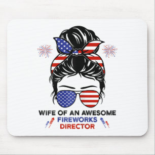Mousepad Diretor De Fogos De Esposa - Funny Usa 4 De Julho