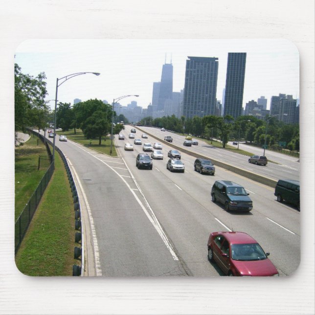 Mousepad Dirigindo Através Do Tráfego De Hora De Corrida De (Frente)