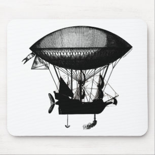 Mousepad Dirigível do pirata de Steampunk