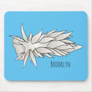 Mousepad Dirona albolineata nudibranch ilustração