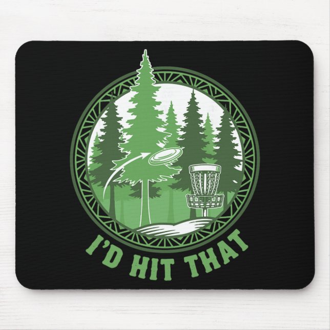 Mousepad Disc Golf Basket Flying Disc Id Hit That Funny  (Frente)