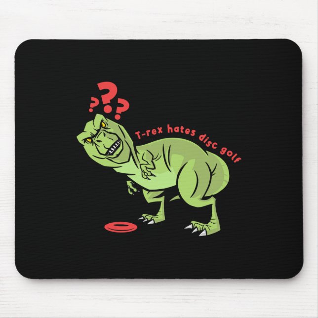 Mousepad Disc Golf T Rex Engraçado Crianças  (Frente)
