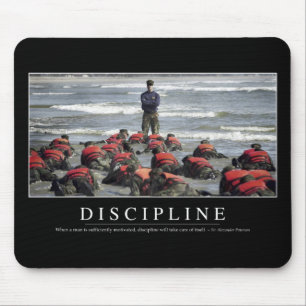 Mousepad Disciplina: Citações inspiradas