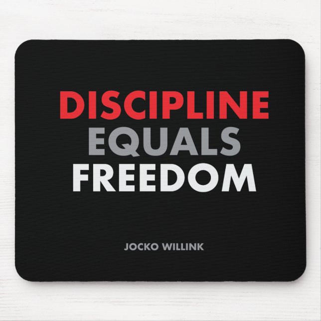 Mousepad "Disciplina é igual à liberdade" Jocko Willink (Frente)