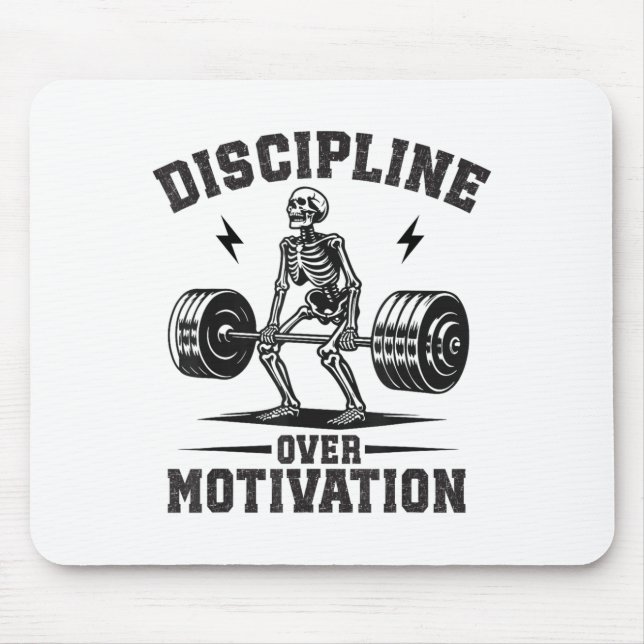 Mousepad Discipline Over Motivation Gym Motivational Traini (Frente)
