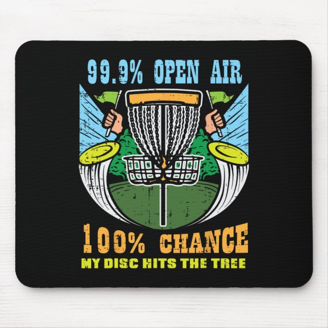 Mousepad Disco De 100% De Chance Atinge Homens De Golfe De  (Frente)