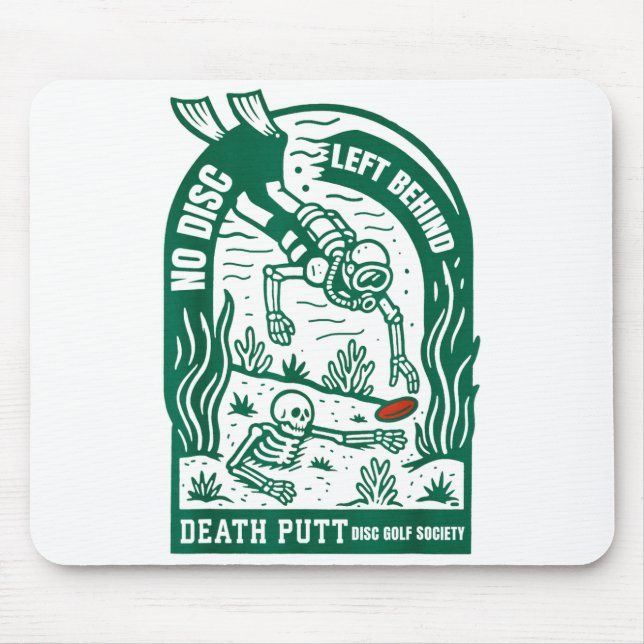 Mousepad Disco de Golfe Antigo Nenhum Disco Fica para Trás  (Frente)