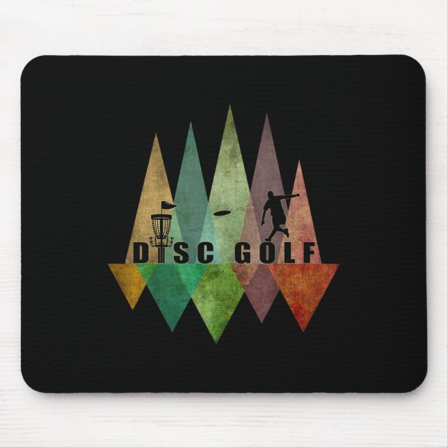 Mousepad Disco de Golfe Geométrico Estilizado Legal e Disco (Frente)