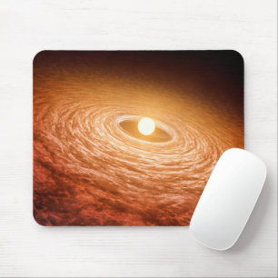 Mousepad Disco De Material Em Torno Da Estrela Fu Orionis.
