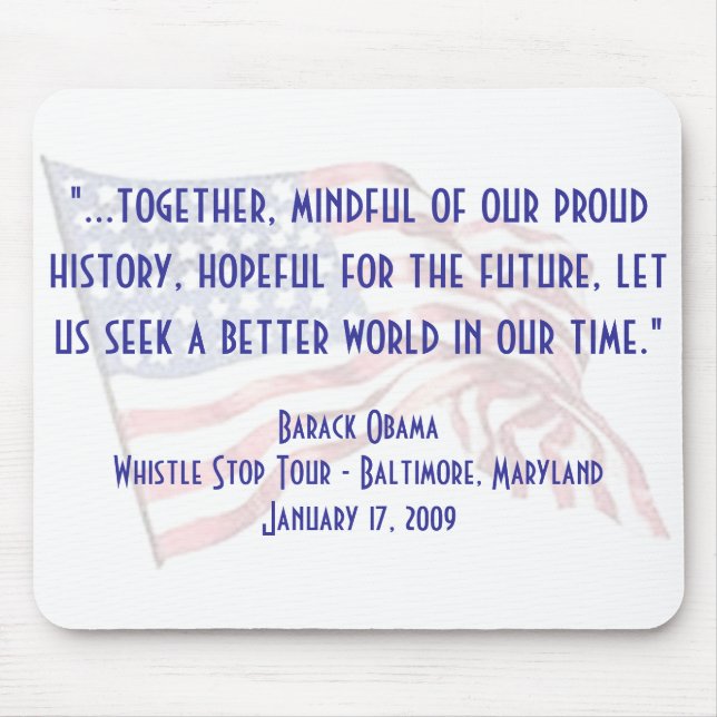 Mousepad Discurso "Whistle Stop" de Barack Obama (Frente)