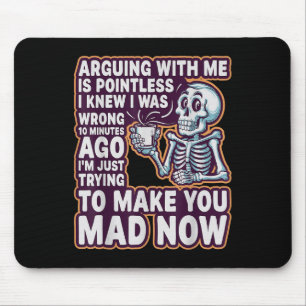 Mousepad Discutir Comigo É Inútil _ Engraçado Sarcástico Re