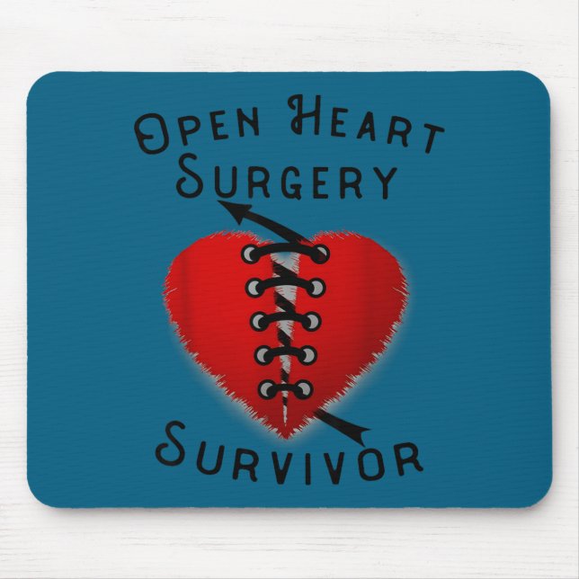 Mousepad Disease Awareness Open Heart Surgery Survivor Ed H (Frente)