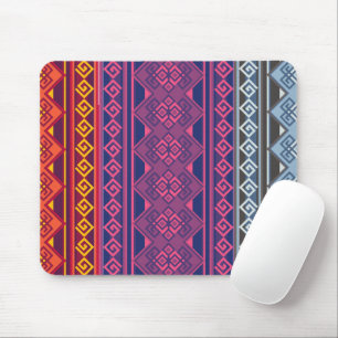 Mousepad Diseño Andino Azul, Naranja y Magenta