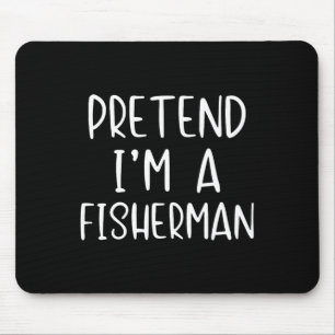 Mousepad Disfarce de Pescador no Halloween Simples Divertid