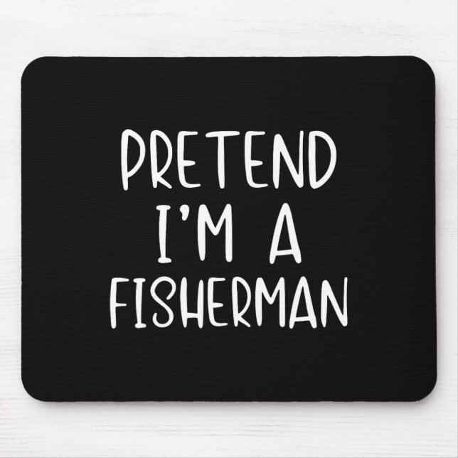 Mousepad Disfarce de Pescador no Halloween Simples Divertid (Frente)