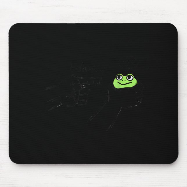 Mousepad Dishonest Frog Funny Frog Meme Behave No Cartoon D (Frente)