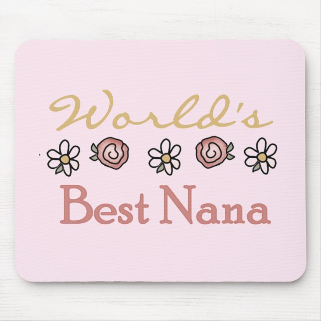 Mousepad Disies e Rosas Melhores Camisetas da Nana (Frente)