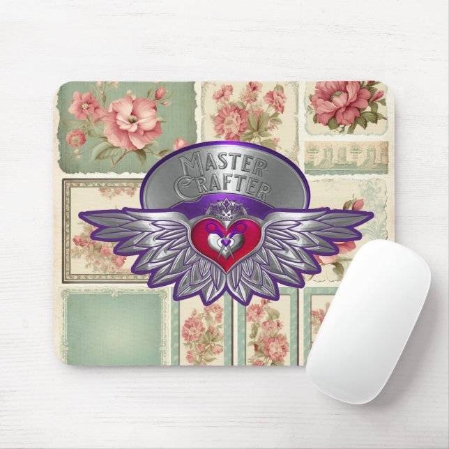 Mousepad Distintivo de Álbum de Recortes Mestre (Com mouse)