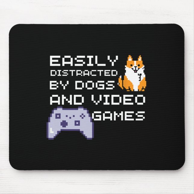 Mousepad Distraído Facilmente Por Cães E Jogadores De Vídeo (Frente)