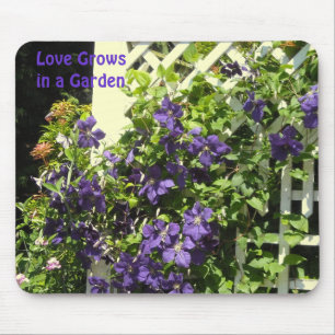 Mousepad Dito de Jardim de Clematite Roxa