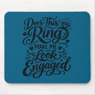 Mousepad Dito engraçado de aliança de noivado para noiva