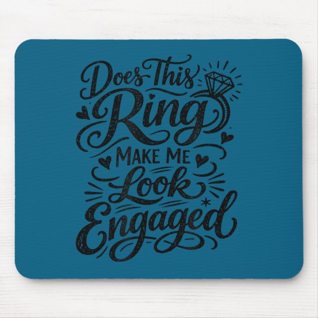 Mousepad Dito engraçado de aliança de noivado para noiva  (Frente)