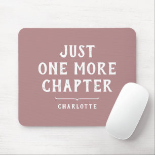 Mousepad Dito engraçado de amante de livros Rosa empoeirado