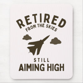 Mousepad Dito engraçado de aposentadoria da força aérea par