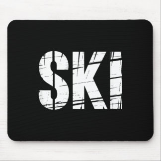Mousepad Dito engraçado de esqui, piada ao ar livre desgast