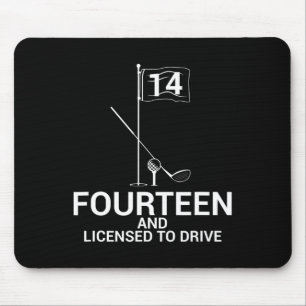 Mousepad Dito engraçado de golfe Adolescente jogador de gol