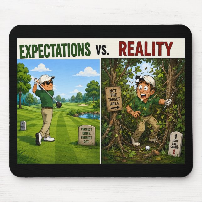 Mousepad Dito engraçado de golfe para golfista (Frente)
