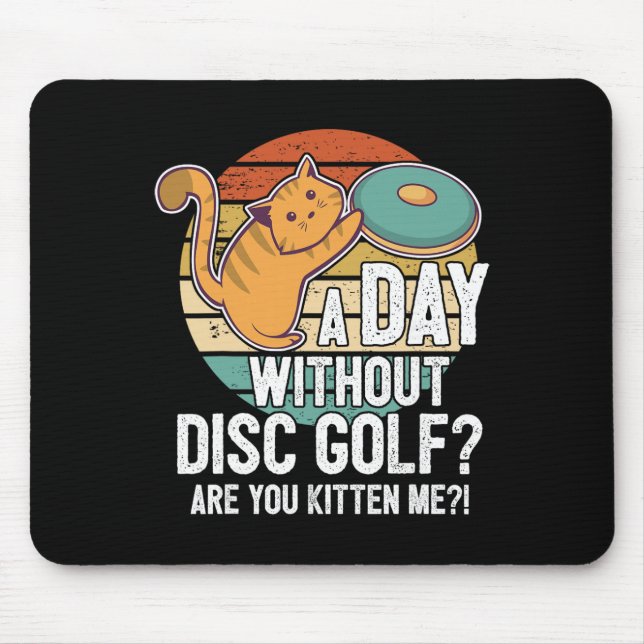 Mousepad Dito engraçado de jogador de golfe de disco Eu peg (Frente)