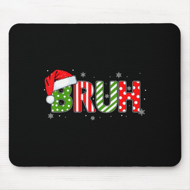 Mousepad Dito engraçado de meme Bruh Cumprimento Bro Adoles (Frente)