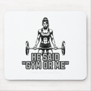Mousepad Dito engraçado de musculação para mulheres 