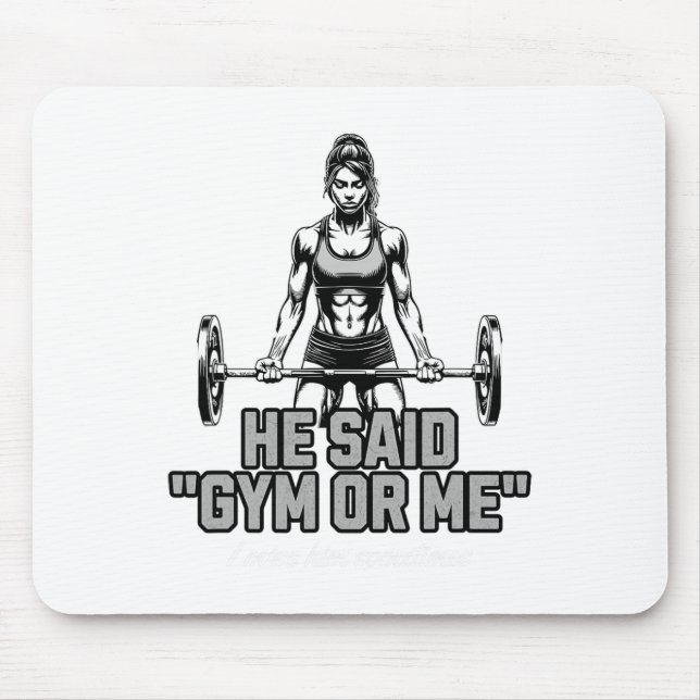 Mousepad Dito engraçado de musculação para mulheres  (Frente)
