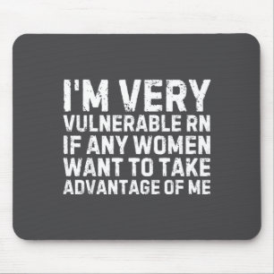 Mousepad Dito engraçado Estou muito vulnerável agora Qualqu