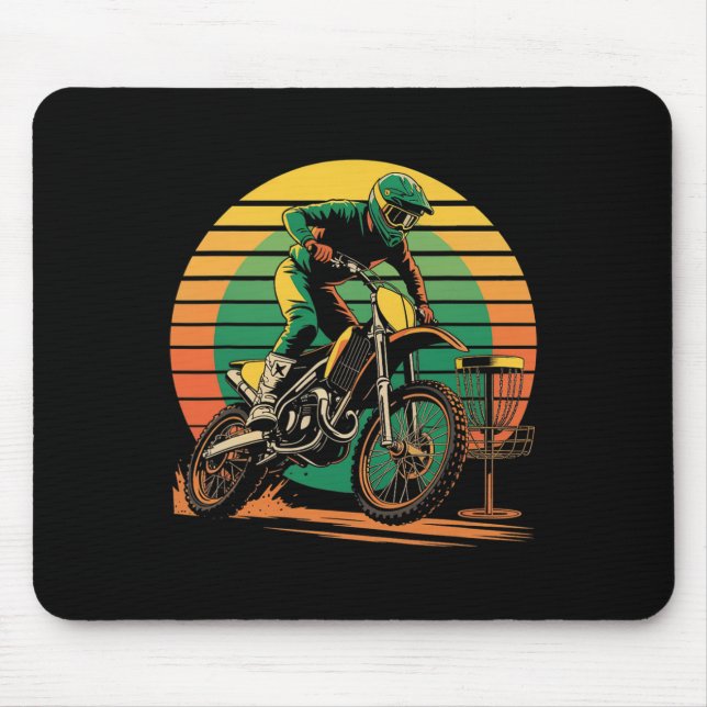 Mousepad Dito Engraçado Motocross Encontra Combo de Golfe d (Frente)