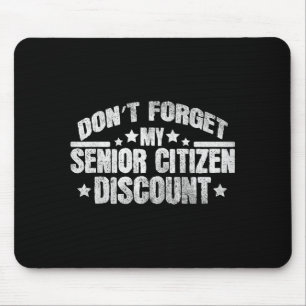 Mousepad Dito Engraçado Não Esqueça Meu Desconto de Idoso V