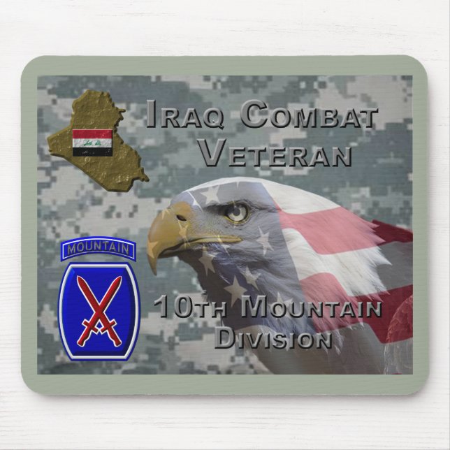 Mousepad Div Iraque Combate Veterano (Frente)