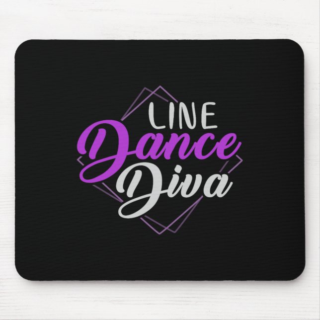 Mousepad Diva de dança Patriótica Mulheres Dançando Linha d (Frente)