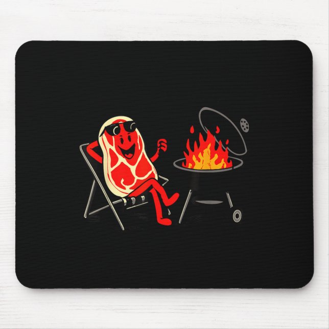 Mousepad Dive de bife engraçado churrasco bife bbq grelhand (Frente)
