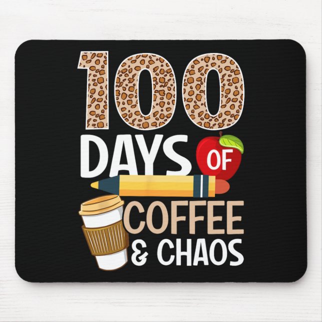 Mousepad Diversão 100º Dia De Professora Escolar 100 Dias D (Frente)