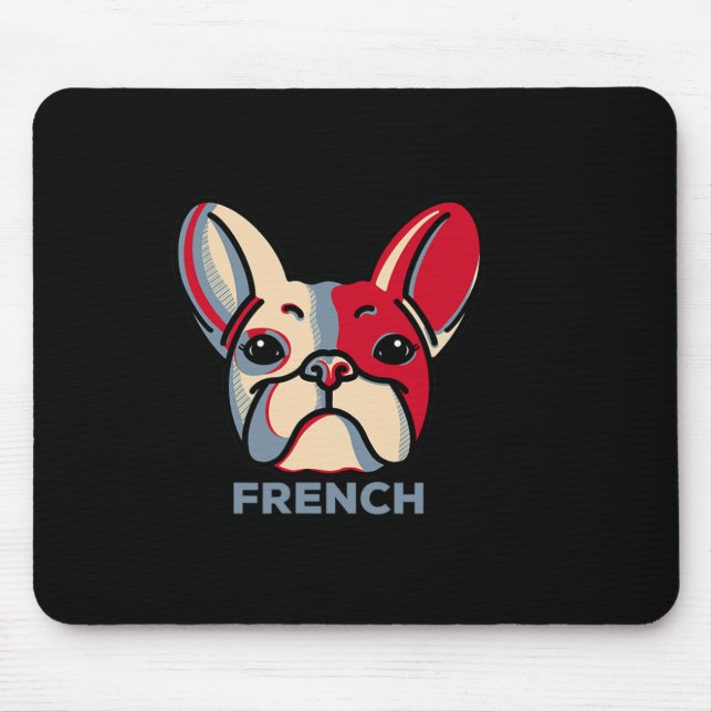 Mousepad Diversão 1 do Cachorro Buldogue Francês (Frente)
