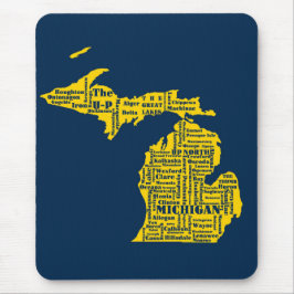 Mousepad Diversão Amarelo e Marinho do Estado Azul das cida