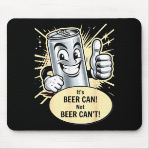 Mousepad Diversão cerveja não pode cerveja não pode beber f