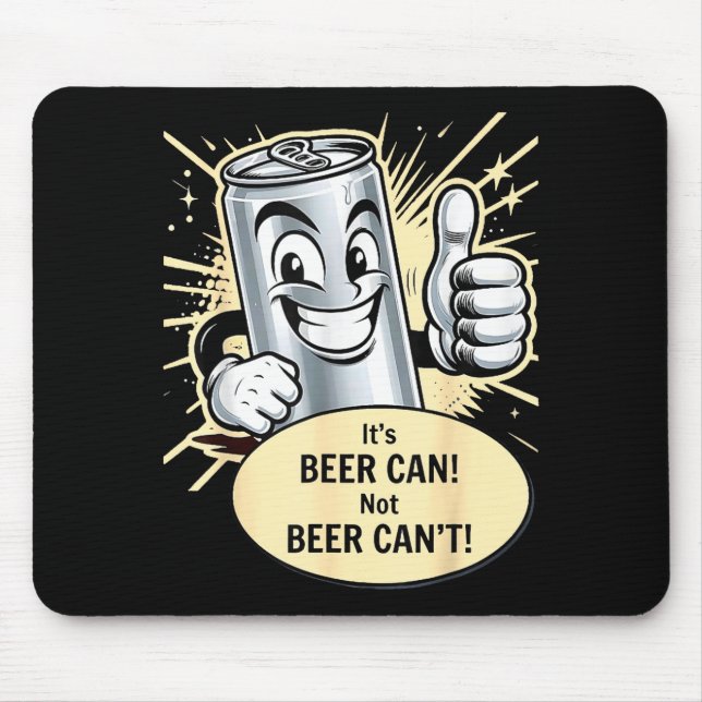 Mousepad Diversão cerveja não pode cerveja não pode beber f (Frente)