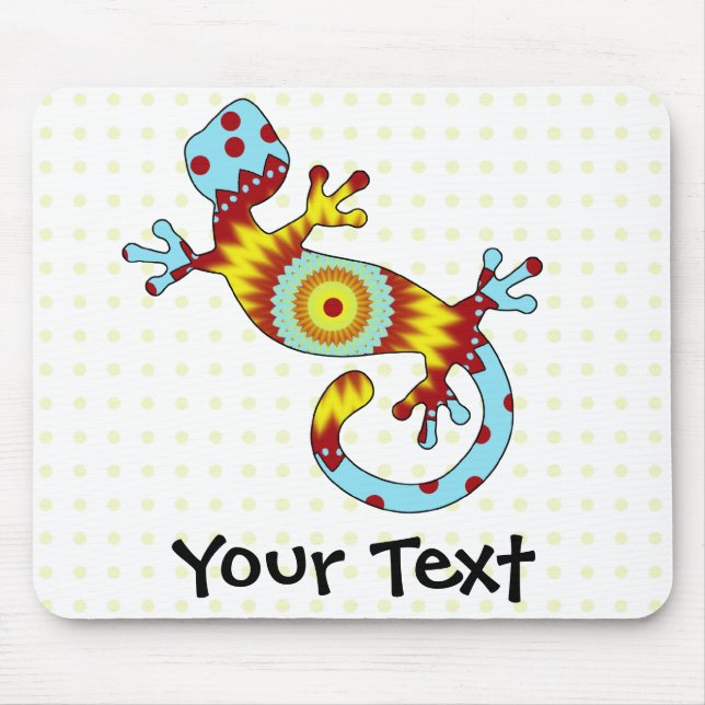 Mousepad Diversão Colorida Gecko Lizard (Frente)
