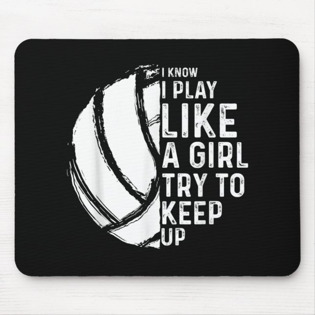 Mousepad Diversão de Design de Voleibol Mulheres Jovens Esp (Frente)