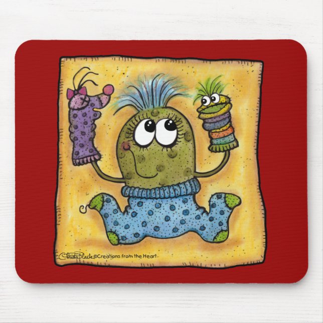 Mousepad Diversão de Fantoche Sock (Frente)